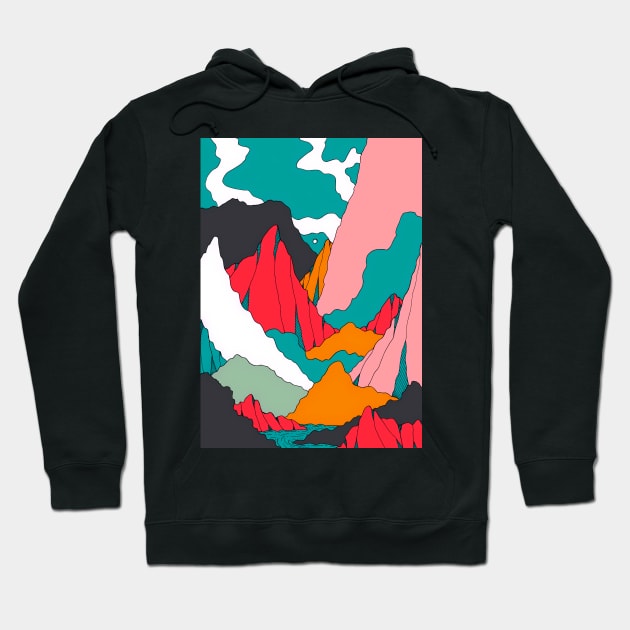 The small mountain river Hoodie by Swadeillustrations